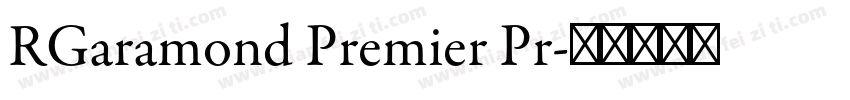 RGaramond Premier Pr字体转换